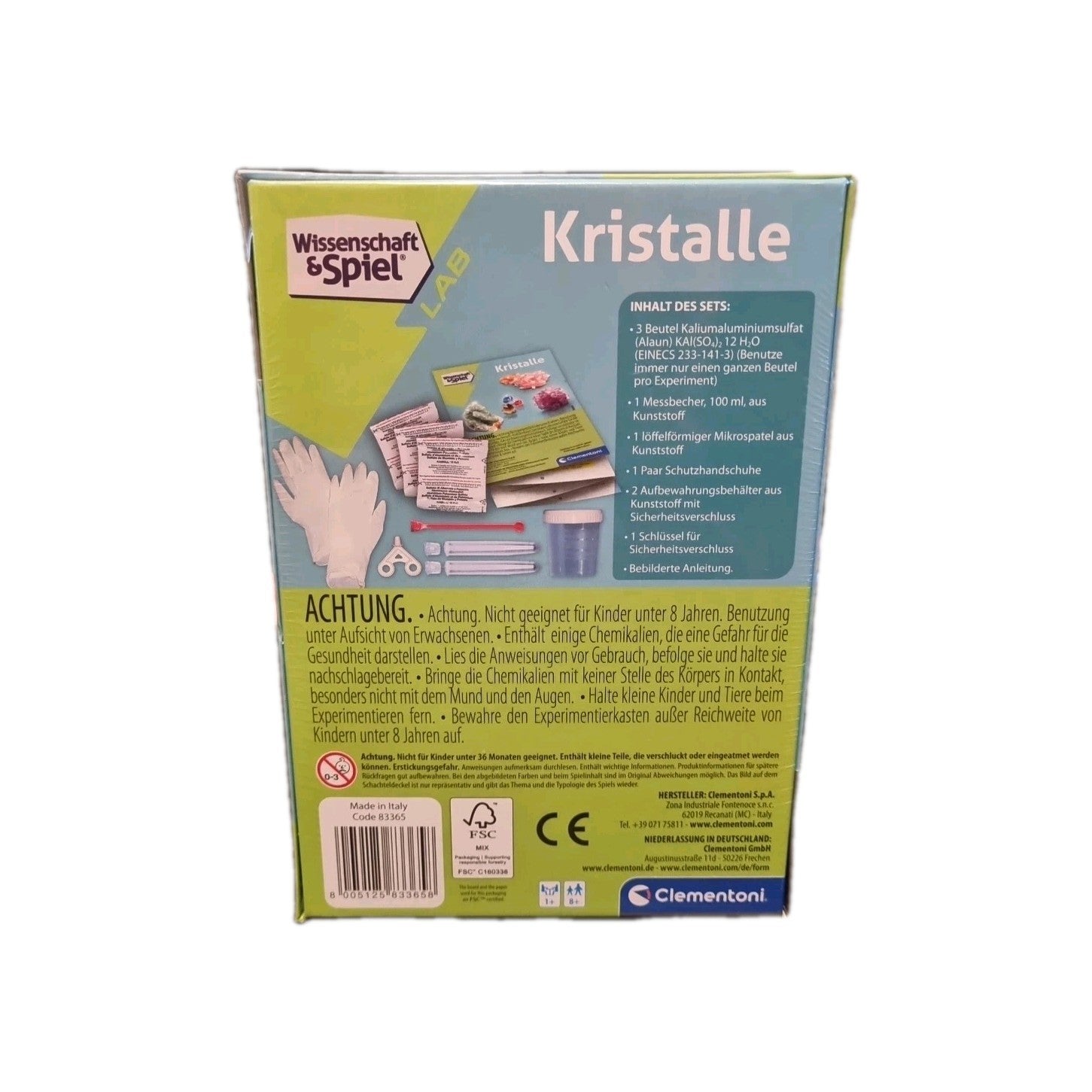 Clementoni | Kristalle | Wissenschaft und Spiel | NEU OVP
