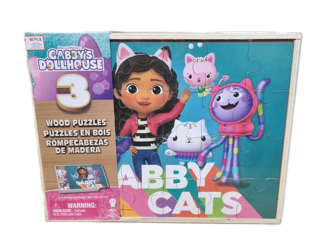 Gabby's Dollhouse Holz-Puzzle 3er Set - 3x 24 Teile - Spin Master
