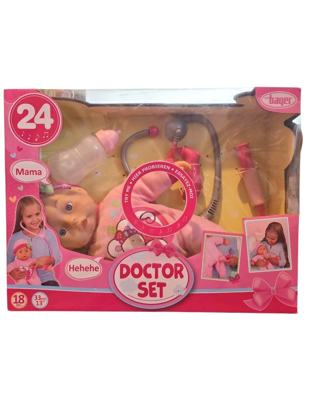 Bayer Design |Arzt-Set mit interaktiver Baby-Puppe (33 cm) OVP