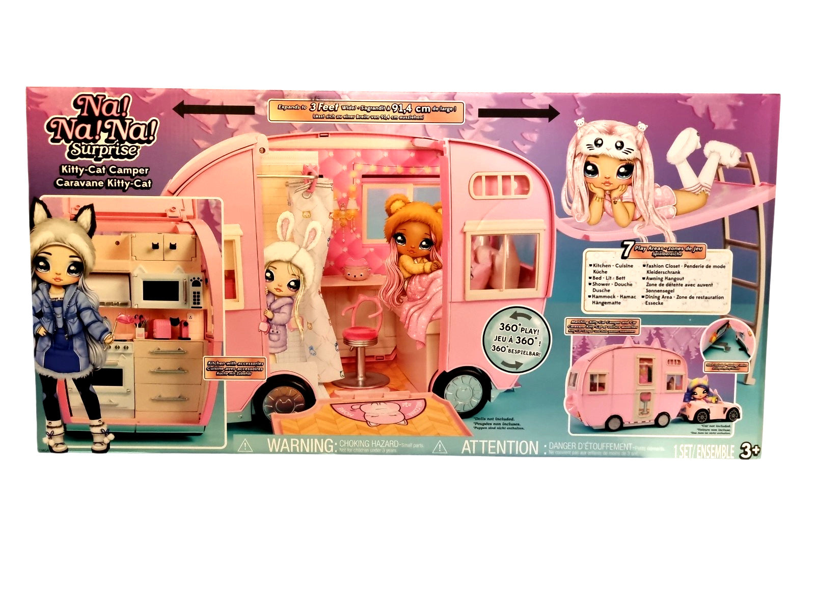 Na! Na! Na! Surprise Kitty-Cat Camper - 91cm Spielset - Seltenheit |OVP NEU