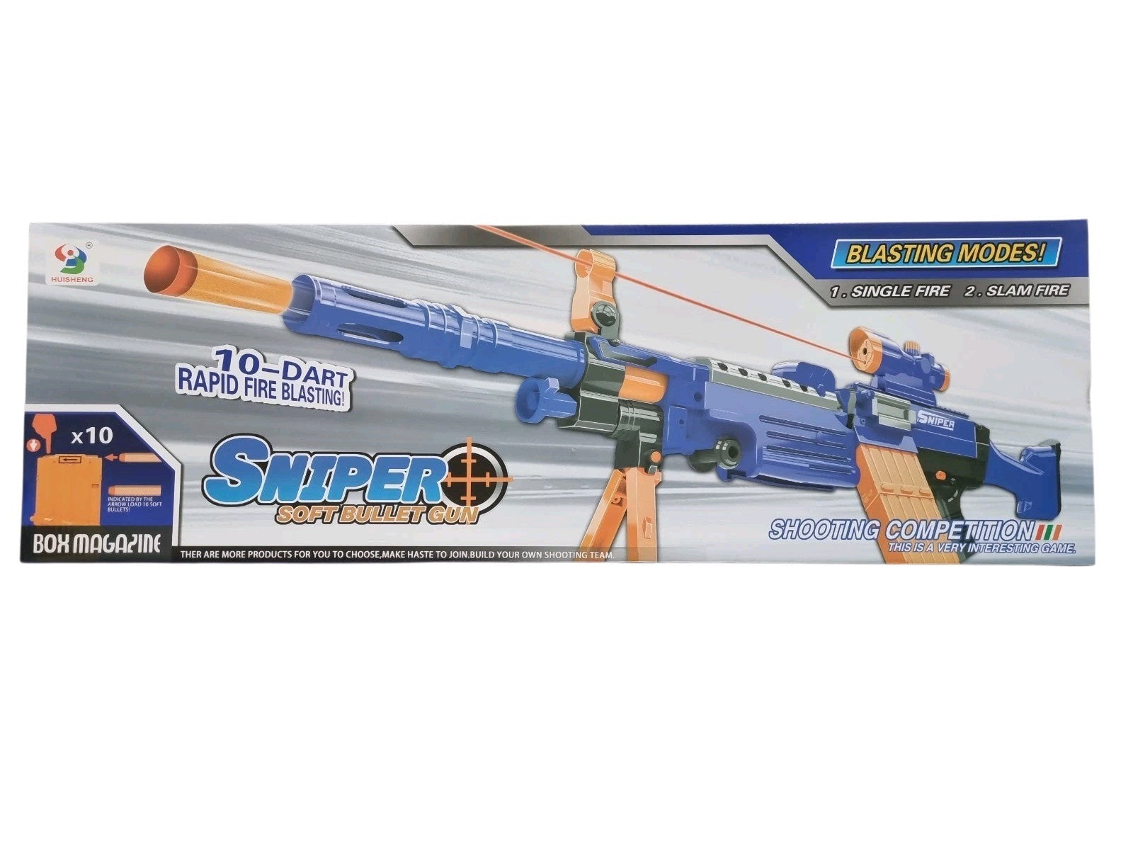 Huisheng Sniper Soft Bullet Gun Spielzeuggewehr Dart Blaster mit Magazin